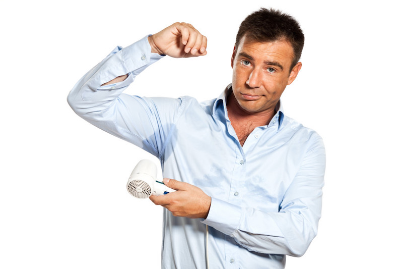 Человек потеет