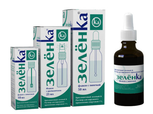 Зеленка от грибка ногтей